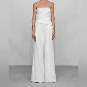 Lorein Elegant White Strapless Jumpsuit ET OCHS